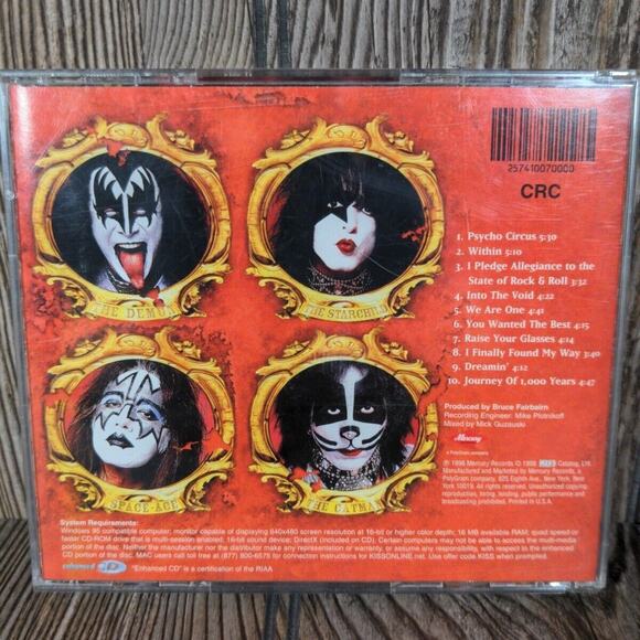 Kiss Psycho Circus Holographic Lenticular Cover Enhanced CD 1998 Rock & Roll - Picture 4 of 10